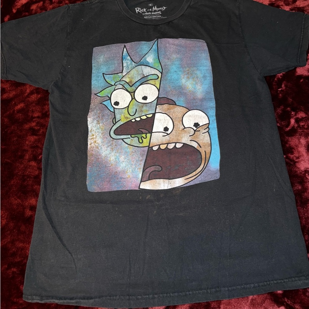 Ripple Junction Black Rick and Morty Graphic Tee